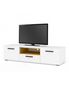 Έπιπλο τηλεόρασης Vivian Megapap σε χρώμα λευκό 151x43x37εκ. GP012-0024