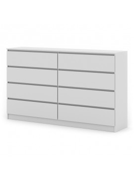 Συρταριέρα Belle Megapap σε χρώμα λευκό 140x40x100εκ. GP012-0036