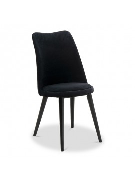 Καρέκλα Kody Megapap βελούδινη σε χρώμα μαύρο 45x50x87εκ. GP016-0058