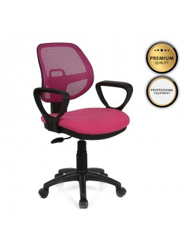 Καρέκλα εργασίας Evo Xwork Megapap υφασμάτινη σε ροζ 55x54x90εκ. 0117435 GP018-0012,3