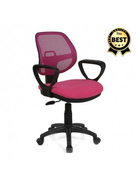 Καρέκλα εργασίας Evo Xwork Megapap υφασμάτινη σε ροζ 55x54x90εκ. GP018-0012,3