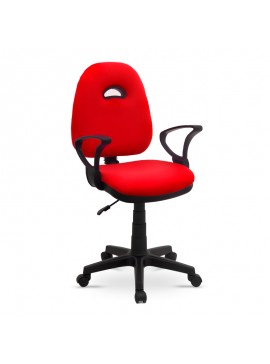 Καρέκλα γραφείου εργασίας Dorsey Megapap υφασμάτινη χρώμα κόκκινο 53x52x91-102εκ. GP019-0009