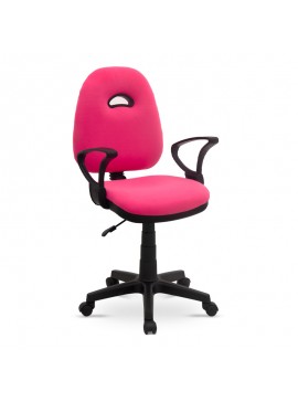 Καρέκλα γραφείου εργασίας Dorsey Megapap υφασμάτινη χρώμα ροζ 53x52x91-102εκ. GP019-0010