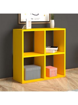 Βιβλιοθήκη Cube Megapap από μελαμίνη χρώμα κίτρινο 60x23x60εκ. 0117641 arte-0117641