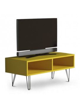 Έπιπλο τηλεόρασης Fiona Megapap από μελαμίνη χρώμα κίτρινο 90x30x41εκ. GP022-0009,4
