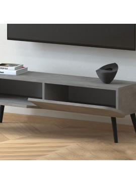 Έπιπλο τηλεόρασης Lotus Megapap χρώμα γκρι ρετρό 120x30x40εκ.