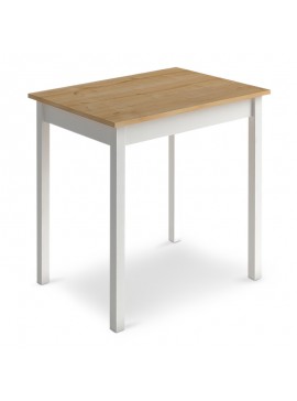 Τραπέζι Mini Megapap μεταλλικό - μελαμίνης χρώμα oak - λευκό 59x78x75εκ. 0117682 GP022-0018,2