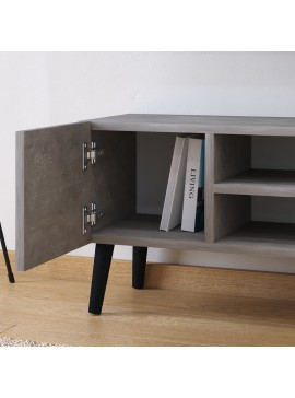 Έπιπλο τηλεόρασης Porto Megapap χρώμα γκρι ρετρό 90x32x42εκ.