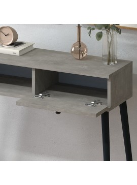 Κονσόλα Napoli Megapap χρώμα γκρι ρετρό 90x29x88εκ.
