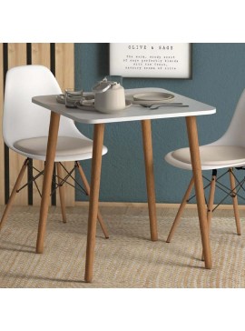 Τραπέζι Kare Megapap χρώμα λευκό 70x70x72εκ.