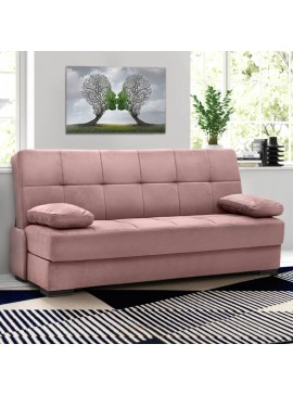 Καναπές - κρεβάτι Sicily Megapap τριθέσιος υφασμάτινος χρώμα σάπιο μήλο 190x90x95εκ. 0128337