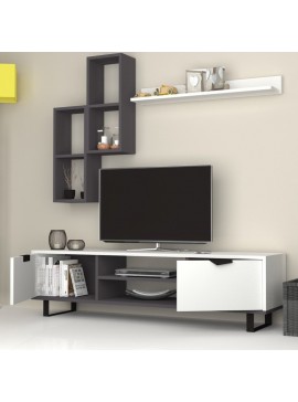 Σύνθεση τηλεόρασης Lonsa Megapap χρώμα λευκό 160x35x40εκ.