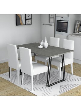 Τραπέζι Gable Megapap χρώμα γκρι σκυροδέματος 140x80x76εκ.