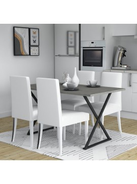 Τραπέζι Bette Megapap χρώμα γκρι σκυροδέματος 140x80x76εκ.