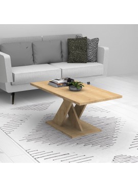 Τραπεζάκι σαλονιού Marcello Megapap χρώμα φυσικό οξιάς 110x55x47εκ.