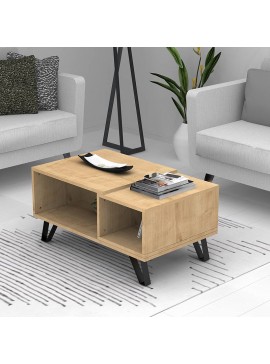 Τραπεζάκι σαλονιού Don Megapap χρώμα φυσικό οξιάς 90x55x44εκ.