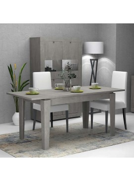 Τραπέζι Helmut Megapap επεκτεινόμενο χρώμα γκρι σκυροδέματος 160/200x90x76εκ.