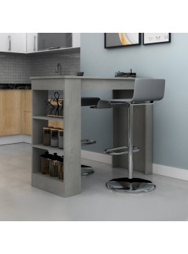 Τραπέζι μπαρ Deep Megapap χρώμα γκρι σκυροδέματος 120x50x100εκ.