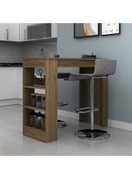 Τραπέζι μπαρ Deep Megapap χρώμα καρυδί 120x50x100εκ.