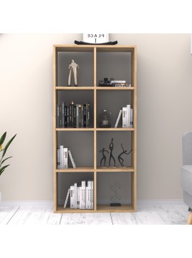 Βιβλιοθήκη Anser Megapap χρώμα φυσικό οξιάς 69,8x29x142εκ.