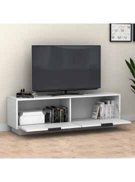 Έπιπλο τηλεόρασης Lisa Megapap χρώμα λευκό 140x35x43cm.