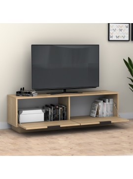 Έπιπλο τηλεόρασης Lisa Megapap χρώμα φυσικό οξιάς 140x35x43cm.