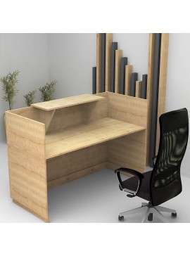 Γραφείο υποδοχής - reception Lemmon Megapap χρώμα φυσικό οξιάς 120x70x110εκ.