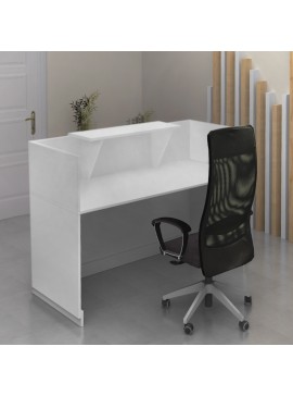 Γραφείο υποδοχής - reception Lemmon Megapap χρώμα λευκό 120x70x110εκ.