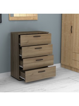 Συρταριέρα Velika Megapap χρώμα καρυδί 73x44x96εκ.