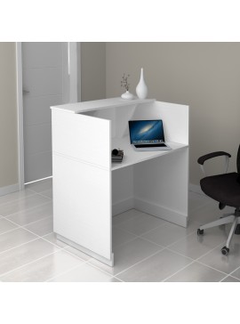 Γραφείο υποδοχής - reception Gemini Megapap χρώμα λευκό 100x70x110εκ.