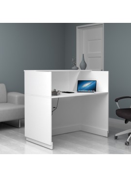 Γραφείο υποδοχής - reception Gemini Megapap χρώμα λευκό 120x70x110εκ.