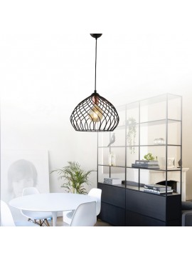 Φωτιστικό οροφής Dennis Megapap μεταλλικό μονόφωτο χρώμα μαύρο 21x30x70εκ.