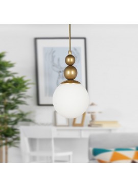 Φωτιστικό οροφής Latona Megapap E27 μεταλλικό μονόφωτο χρώμα χρυσό 15x15x70εκ.