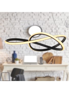 Φωτιστικό οροφής Led Luciano Megapap μεταλλικό μονόφωτο χρώμα μαύρο 47x40x60εκ.