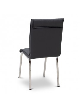 Καρέκλα τραπεζαρίας Pitt Megapap Pu/μέταλλο χρώμα γκρι 39x51x88εκ. 0128482