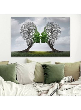 Πίνακας σε καμβά "Trees Growing With Love" Megapap ψηφιακής εκτύπωσης 75x50x3εκ. 0127981 arte-0127981