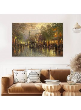 Πίνακας σε καμβά "Wet Streets" Megapap ψηφιακής εκτύπωσης 75x50x3εκ. 0127992 arte-0127992