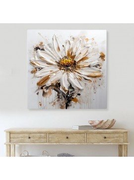 Πίνακας σε καμβά "Daisy" Megapap ψηφιακής εκτύπωσης 80x80x3εκ.