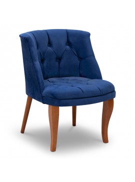 Πολυθρόνα Beatrice Megapap βελούδινη χρώμα royal μπλε 62x60x76εκ. GP034-0003,2