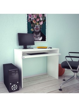 Γραφείο υπολογιστή μελαμίνης Nicolo Megapap χρώμα λευκό 90x46x79εκ. 0204687