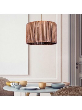 Φωτιστικό οροφής Zale Megapap Ε27 χάρτινο μονόφωτο χρώμα καφέ 28x28x65εκ.