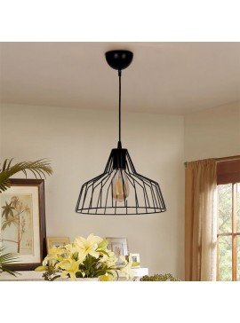 Φωτιστικό οροφής Arezzo Megapap E27 μεταλλικό μονόφωτο χρώμα μαύρο Ø30x75εκ.