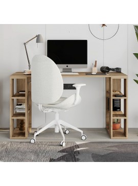 Γραφείο εργασίας Colmar Megapap χρώμα ανοιχτό καρυδί 140x60x75εκ