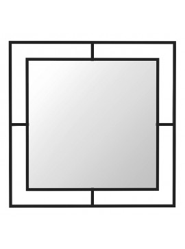 Καθρέφτης τοίχου Corner Megapap αλουμινίου χρώμα μαύρο 58,6x2x58,6εκ. 0207502