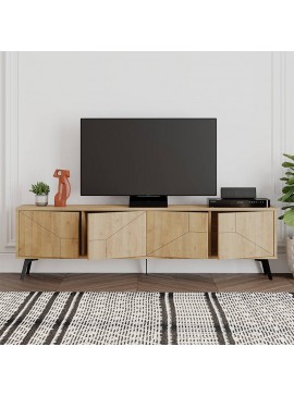 Έπιπλο τηλεόρασης Dune Megapap χρώμα sapphire oak 180x29,6x50εκ.