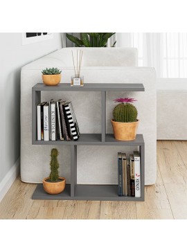 Βοηθητικό τραπεζάκι Homemania Megapap χρώμα ανθρακί 60x20x60εκ.