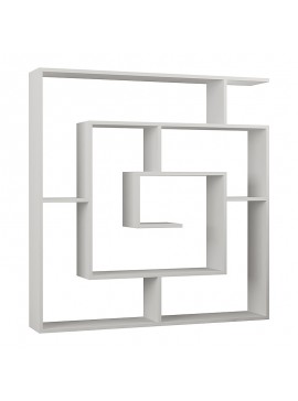 Βιβλιοθήκη Labirent Megapap χρώμα λευκό 125x22x129εκ.