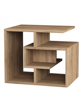 Τραπεζάκι βοηθητικό Labirent Megapap χρώμα sapphire oak 54x40x45εκ.