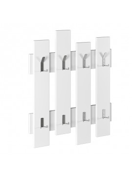 Κρεμάστρα τοίχου Wave Megapap χρώμα λευκό 64x4x81εκ.