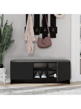 Παπουτσοθήκη Zulla Megapap χρώμα μαύρο 110x37x43εκ.